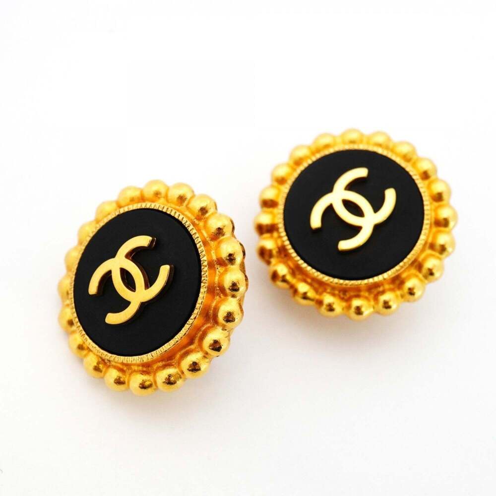 CHANEL Black Logo Earrings - Picture 2 of 6